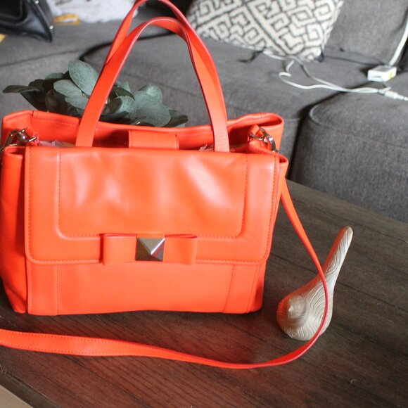 Kate Spade Janis Bow Terrace Maraschino Leather coral medium handbag - Picture 8 of 8